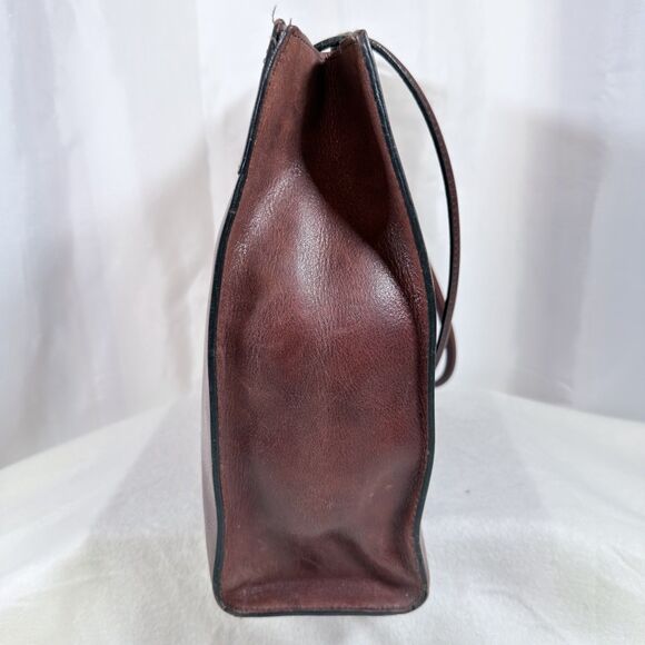 Wilsons Leather Pelle Studio Tote Purse Brown Leather Shoulder Snap Vintage Med - Picture 8 of 12